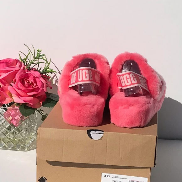 UGG Fluff Yeah Slide Poppy - Picture 5 of 9